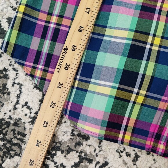 Chaps Classics Women's Shirt Size S Petite 100% Cotton No Iron Plaid Multicolor - Picture 7 of 8